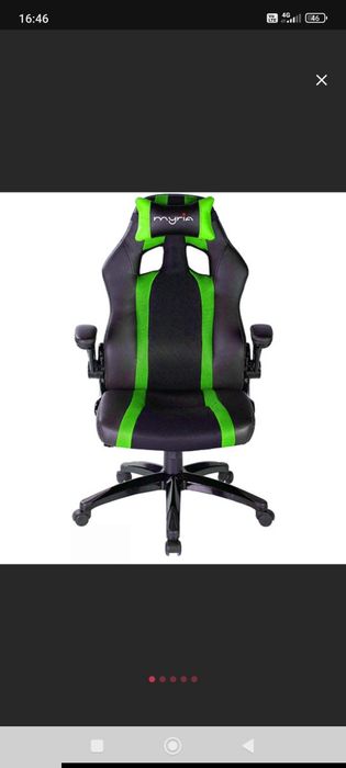 Scaun gaming MYRIA MG7406GR, negru-verde