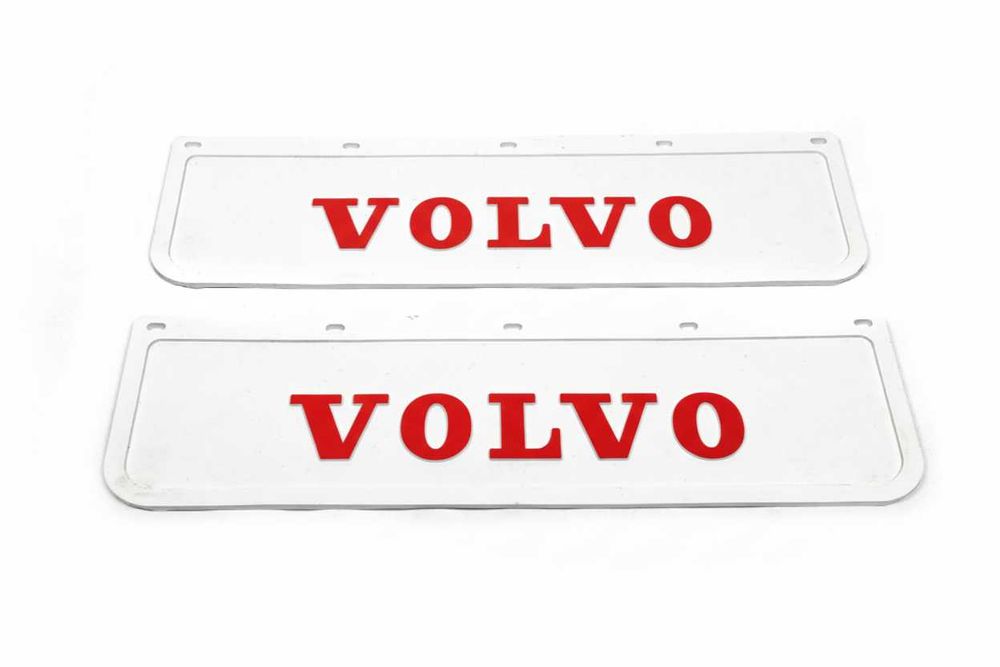 Релефни Бели Гумени Калобрани за Volvo / Волво 60x18 см к-т