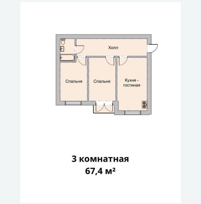 Топ локация | 3-комнатная 67 м² | Бизнес ЖК Via Port