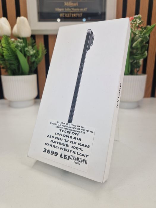 Iphone Air 256GB / 12GB RAM 100% Baterie, sigilat Garantie! #56031 #56030