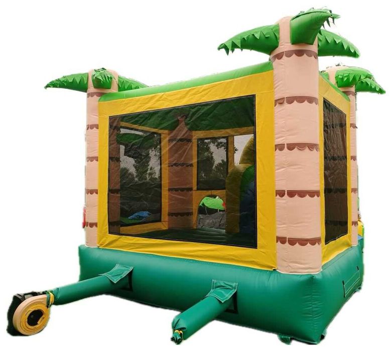 Tobogan Gonflabil Cu Piscină și Spațiu Joacă Casuta Palmier