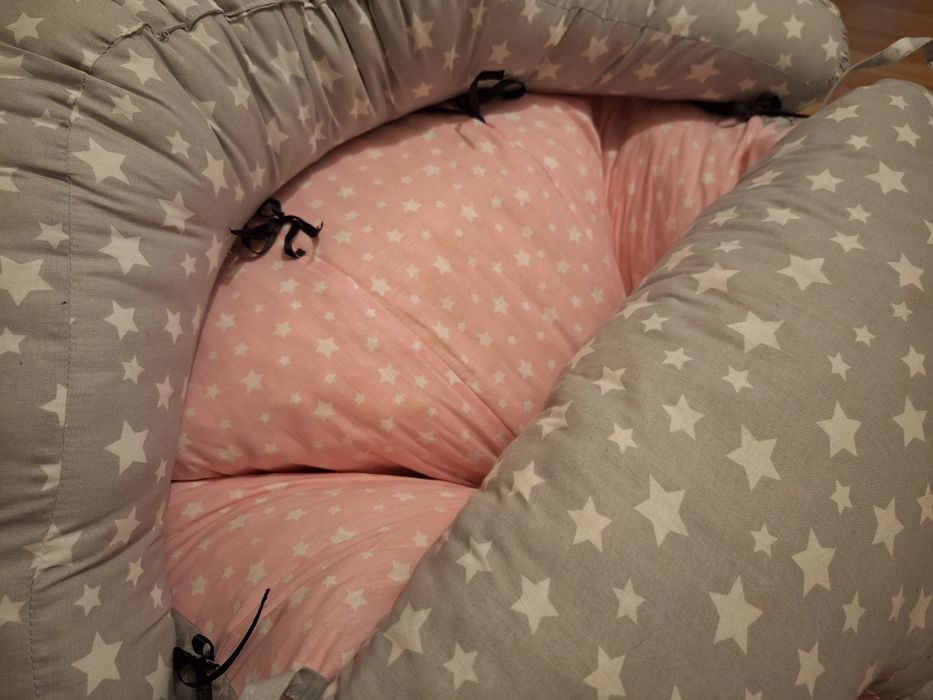 Барбарон за бебе сиво розово