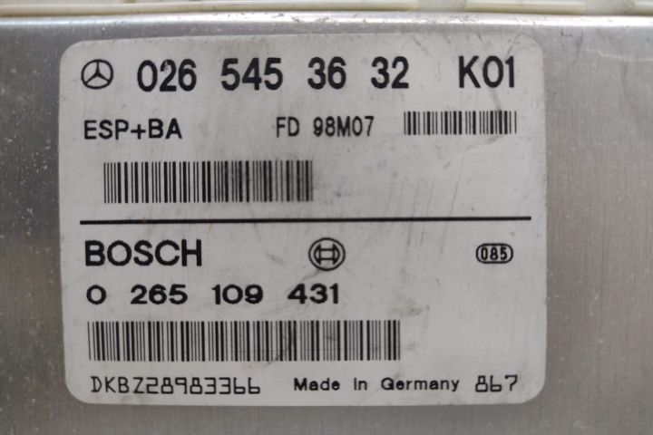 ECU Calculator  Bosch ABS/ESP/ASR 0265453632 / 0265109431 Mercedes-Be