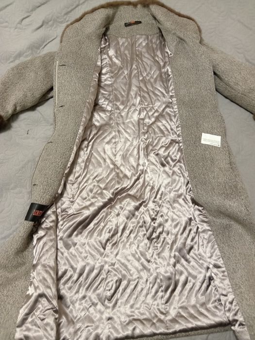 Пальто с норковой отделкой