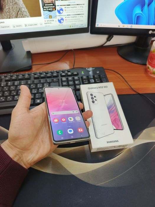 Samsung A53 5G 6/128gb(2023) iwlawi zur aybi yuq tozza telefon