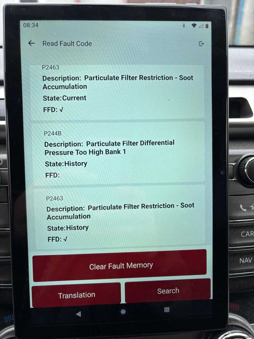 Curățare & Regenerare Filtru de Particule (DPF), Diagnoză profesională