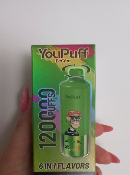 YouPuff 120k , 6 in 1 - Vape tip țigară electronică cu diferite arome de shisha și 6 arome diferite într-un singur dispozitiv