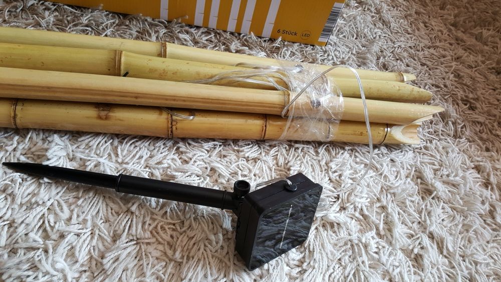 Vand fire bambus cu leduri