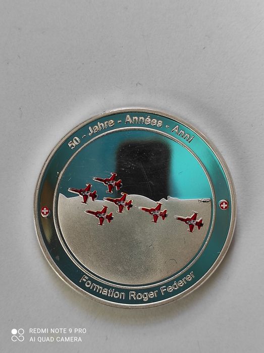 Нумизматично писмо от Швейцария с пощенска марка -Роджер Федерер