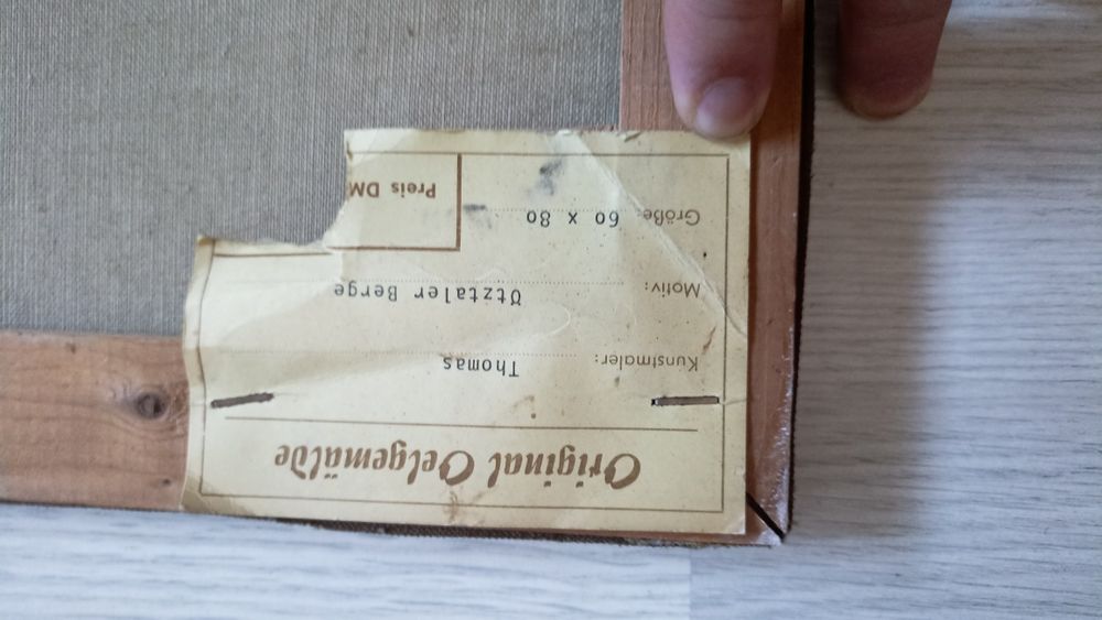 Tablou ulei pe pânză,semnat ,din galerie de arta Germania