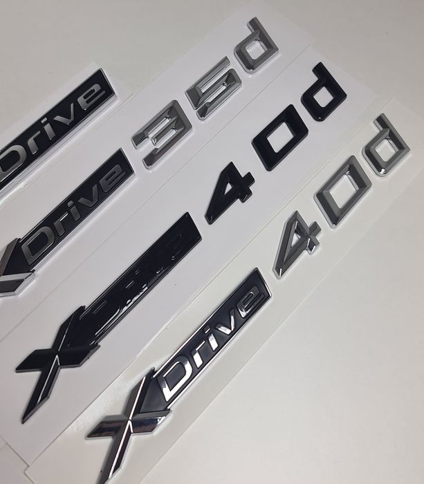 Emblema-Sigla-Logo-Stema-Xdrive-Bmw-20d-30d-35-40d-X1-X3-X4-X5-X6-F36-F32-F01-F25-F26-G01-G02-G11-G30-G20-F10-F30-E70-E71-F15-F16-G05-G06-Negru-Lucios