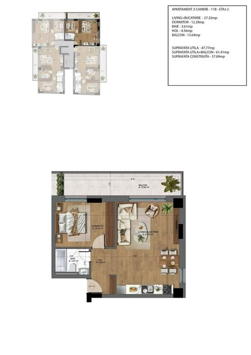 Unirii I Apartament 2 camere I Terasa 13,64mp I Bloc nou IComision 0