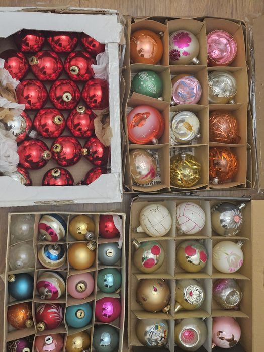 Ёлочные игрушки - стекло- ретро
