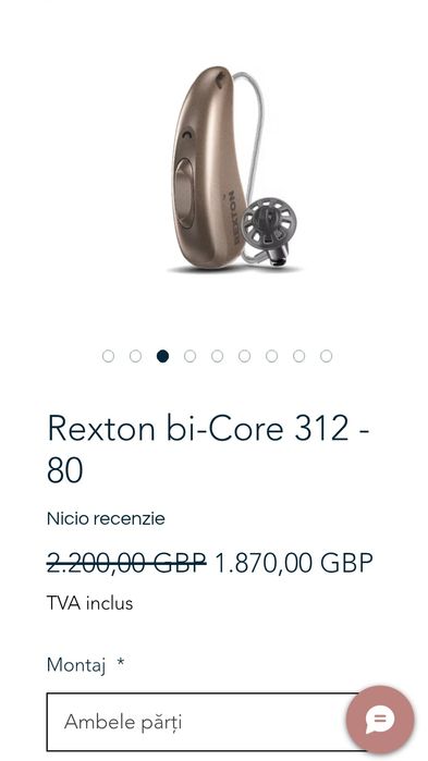 Pereche aparate auditive Rexton / Signia BiCore R 312 – nivel 80 (TOP) – pereche