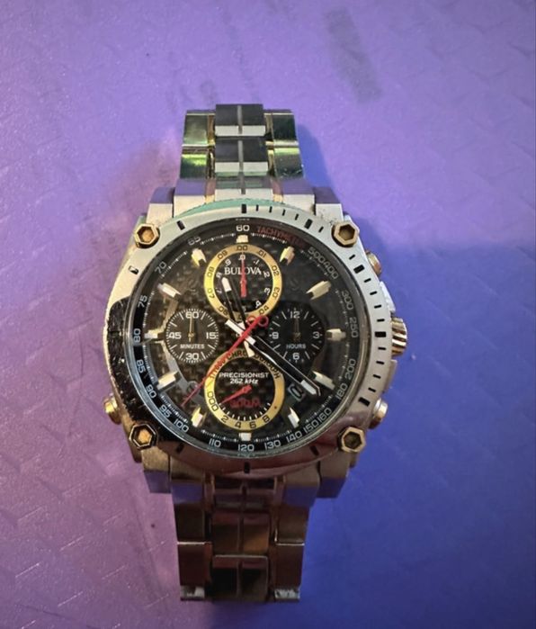 Ceas Bulova Chronograpf High Precision Quartz, Curved Mineral Crystal