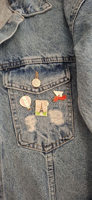 Geaca de blugi crop top