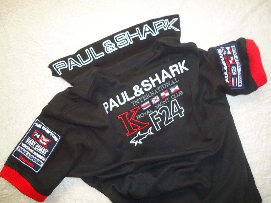 Tricou barbati maneca scurta guler embleme etichete brodate