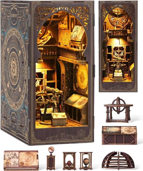 Музей на астрономията - DIY Book Nook Kit, 3D дървен пъзел