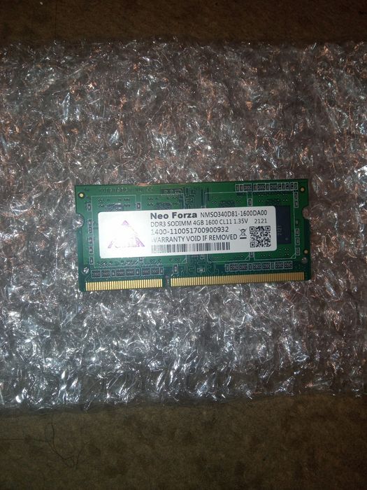 Neo Forza DDR 3 SODIMM 4gb