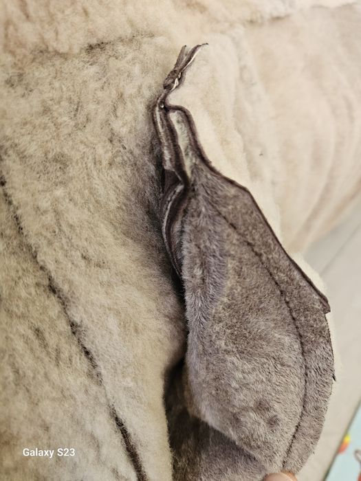 Palton(Cojoc) maro din blană naturală de miel