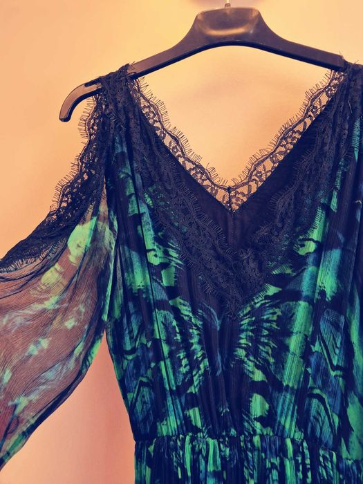 Rochie Nissa din mătase, cu talie elastica