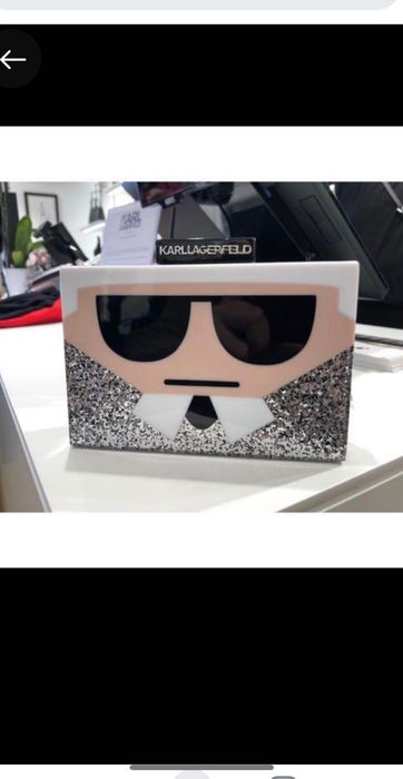 Луксозна коктейлна чантичка  KARL LAGERFELD Limited Edition Оriginal !
