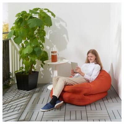 Fotoliu puf IKEA – 2 în 1, se transformă în șezlong -2 bucăți