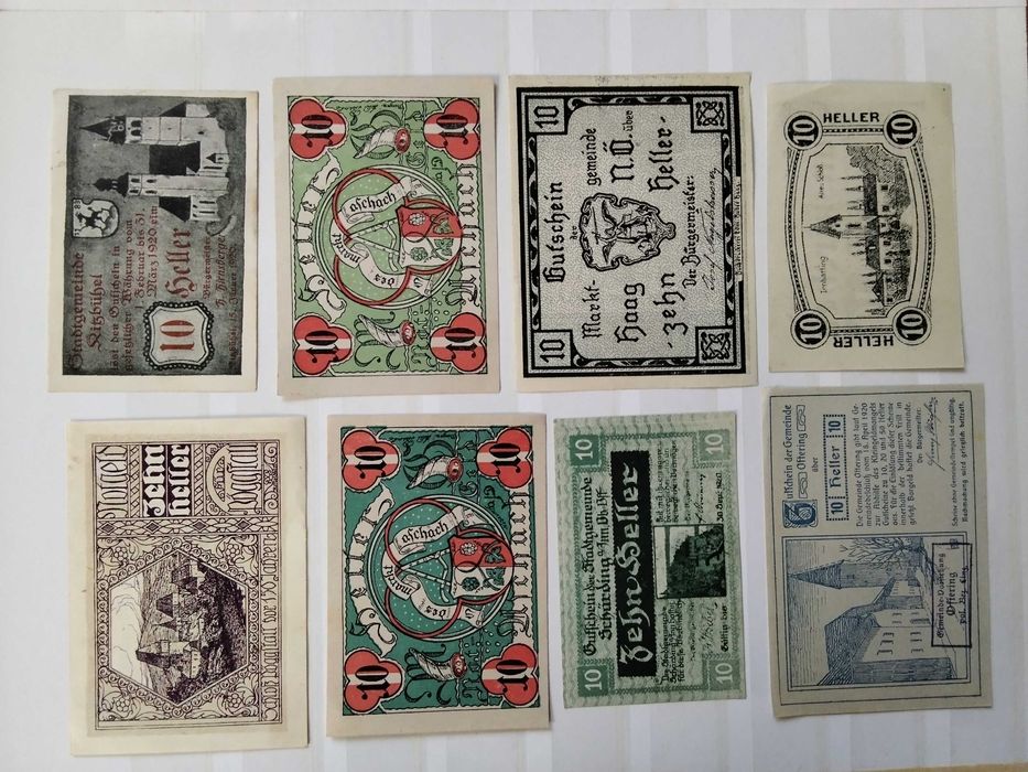 Австрийски банкноти -хелери 1920