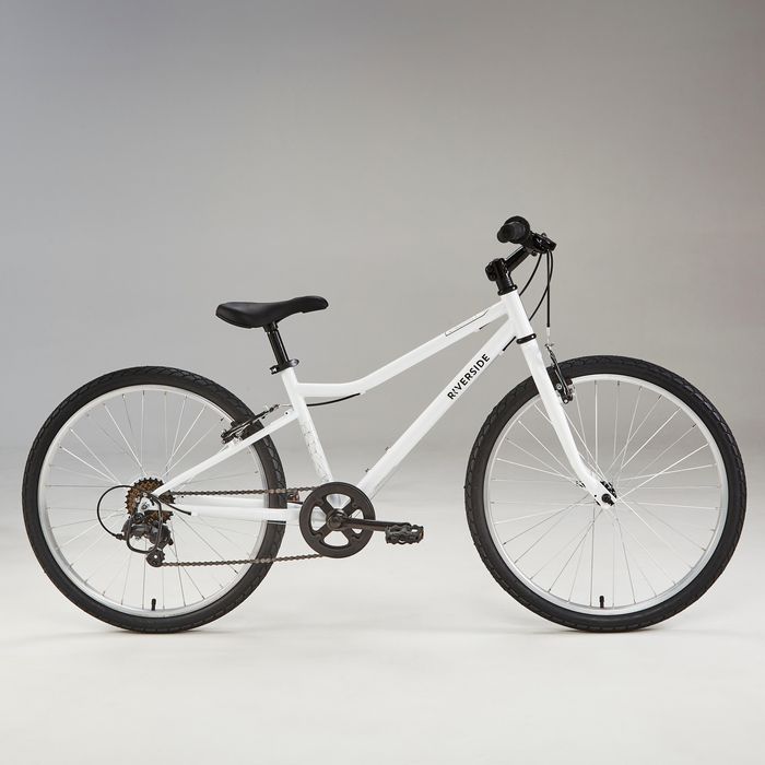 Bicicletă polivalentă Riverside 100 24" alb - (SecondHand) Decathlon