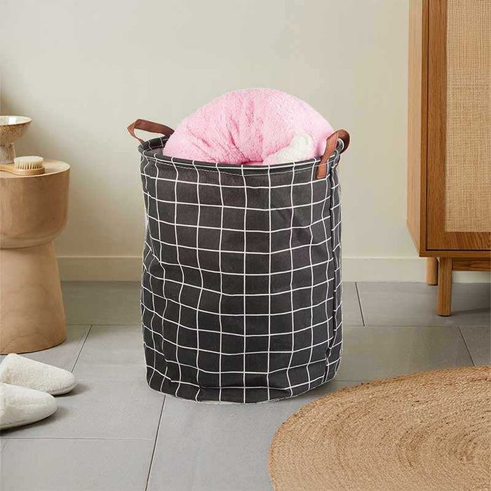 Сгъваем кош за пране XL – голям текстилен контейнер за дрехи и играчки