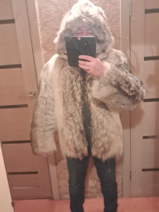 Мужская шуба из волка.