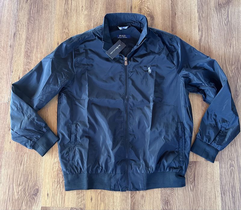 Мъжко,черно яке Ralph Polo с бродирано лого ГОЛЕМИ РАЗМЕРИ