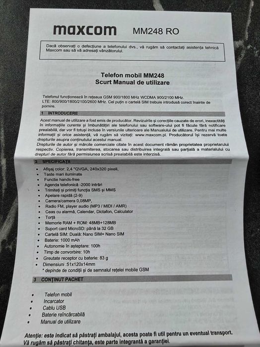 Telefon Maxcom MM248