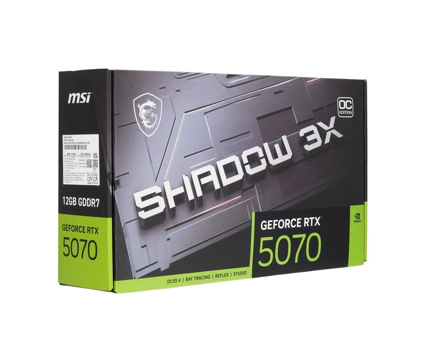 - Видеокарта MSI RTX 5070 SHADOW 3X OC 12GB (912-V532-241)