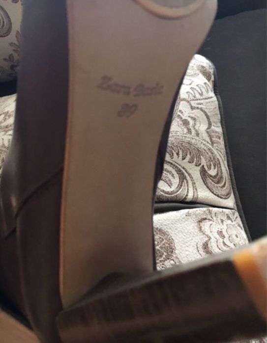 Уникални ботуши естествена кожа Zara Зара