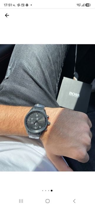 Нов мъжки елегантен часовник HUGO BOSS 1513676. Имам и други обяви с нови часовници