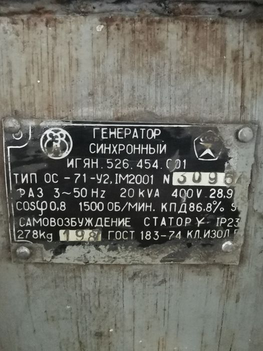 Генератор синхронный