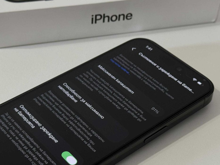 Бартер! iPhone 14 Pro 256GB Space Black (Черен) 91% Батерия.