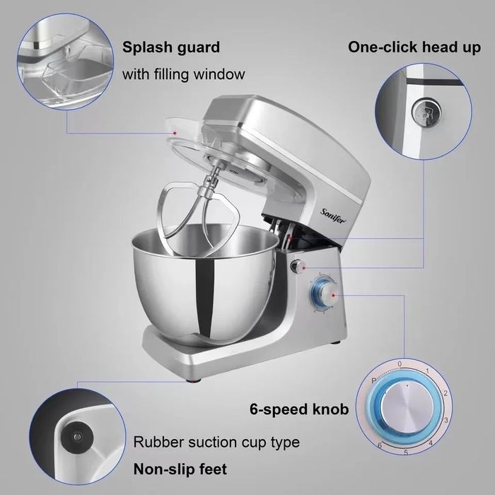 Доставка! Планетарный миксер Sonifer SF-8066 8 л