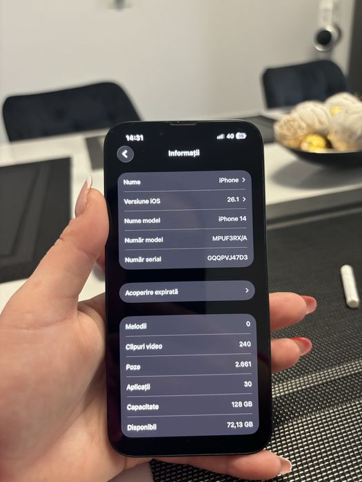 iPhone 14 128GB Negru Elegant