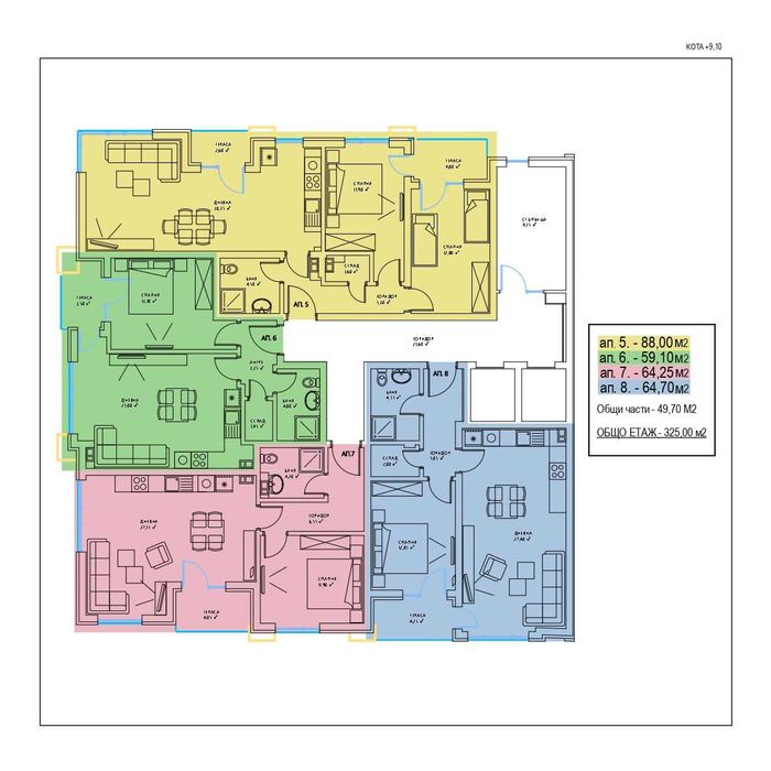 Продава се Двустаен апартамент в Пловдив, Кършияка - 83 кв.м за 607 €/кв.м - Снимка #2