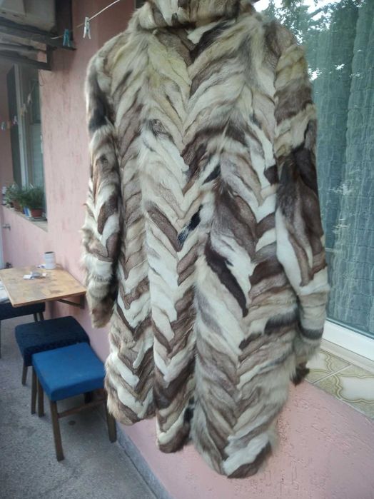 Палто от лисица естествен косъм