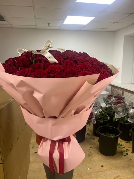 101 роза метровые 37000тг!