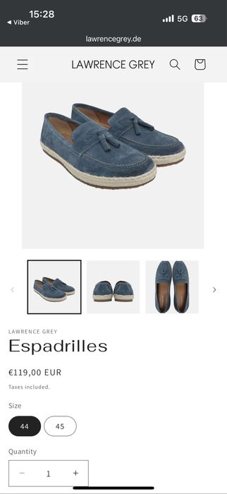 Lawrence Grey-мъжки велурени еспадрили