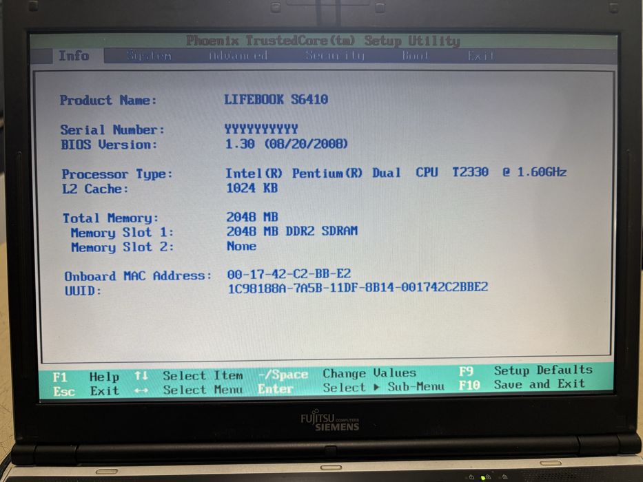 Laptop Lifebook S6410 Ubuntu