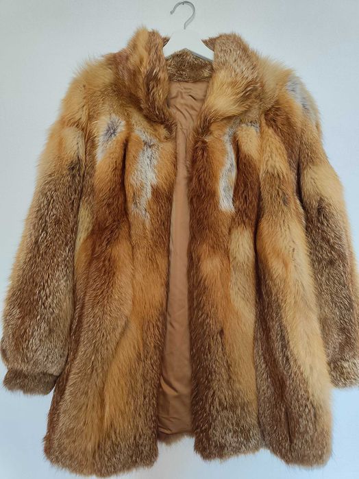 Кожено палто лисица