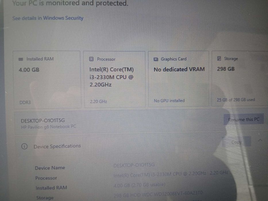 Vand laptop HP G6