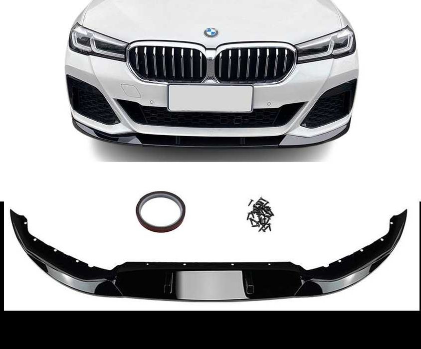 Adaos fata lip BMW 5 G30 G31 Facelift bara fata negru lucios