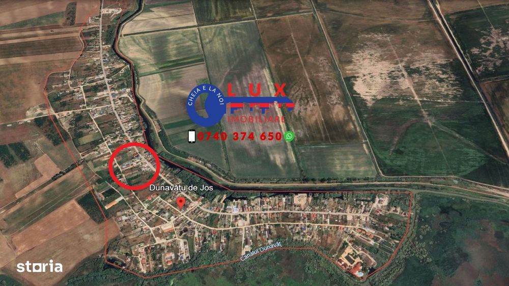 ID 7896 Teren intravilan - Dunăvățu de Jos - DRUMUL JUDEȚEAN