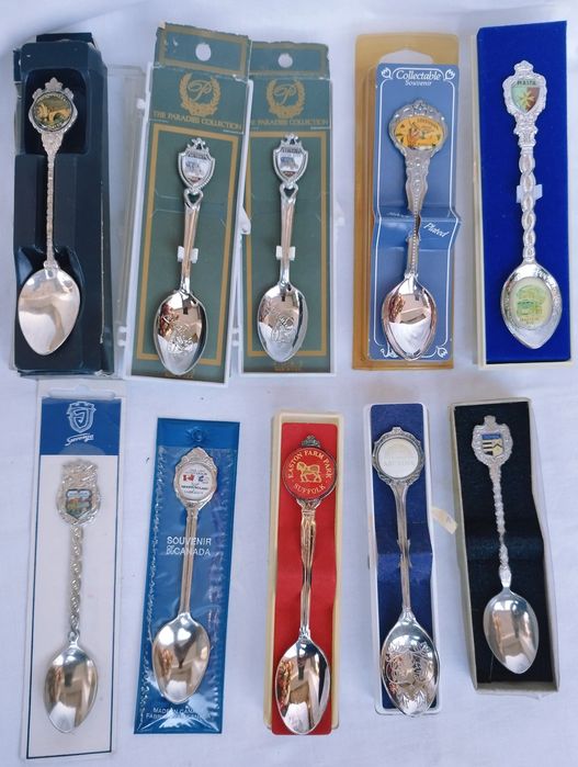 Lingurițe suvenir placate cu argint, pentru colecționari din anul 1990
